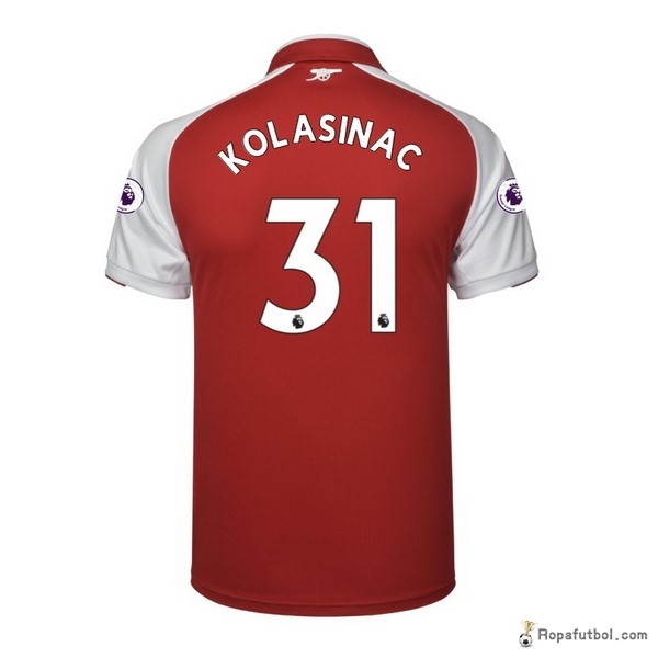 Camiseta Arsenal Replica Primera Ropa Kolasinac 2017/18
